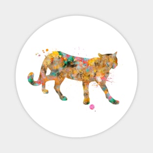 Cougar Watercolor Painting Magnet